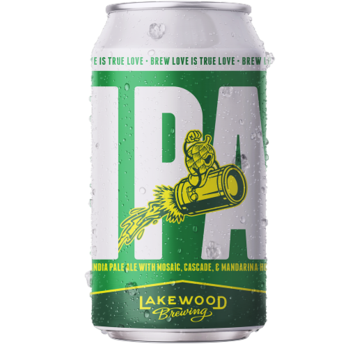 Lakewood Brewing Co. IPA Craft Beer Cans Perspective: back