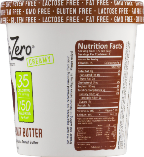 Arctic Zero Chocolate Peanut Butter Frozen Desserts Perspective: back