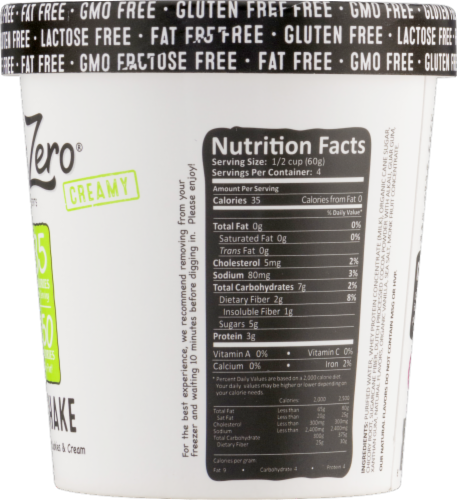 Arctic Zero Cookies Shake Frozen Dessert Pint Perspective: back