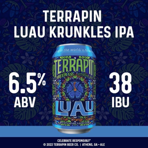 Terrapin Luau Krunkles IPA Cans Perspective: back