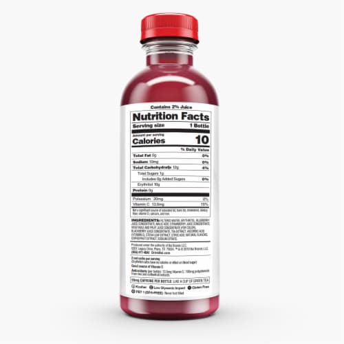 Bai® Antioxidant Infused Brasilia Blueberry Flavored Bottled Water Perspective: back
