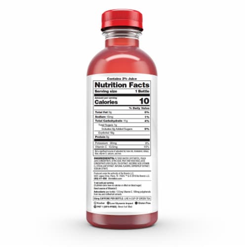 Bai® Antioxidant Infused Panama Peach Flavored Bottled Water Perspective: back
