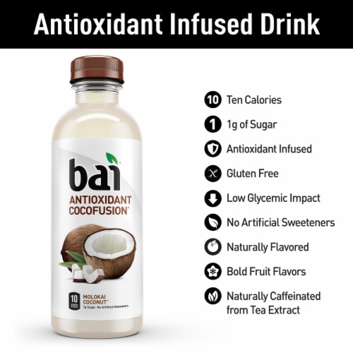Bai® Antioxidant Infused Cocofusion Molokai Coconut Flavored Bottled Water Perspective: back