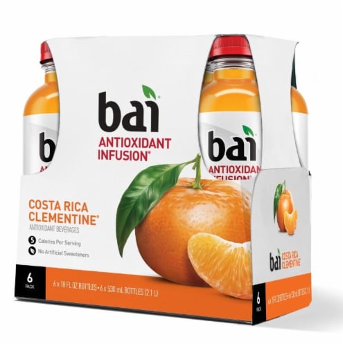 Bai® Antioxidant Infused Costa Rica Clementine Flavored Bottled Water Perspective: back