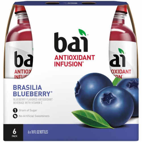 Bai® Antioxidant Infused Brasilia Blueberry Flavored Bottled Water Perspective: back