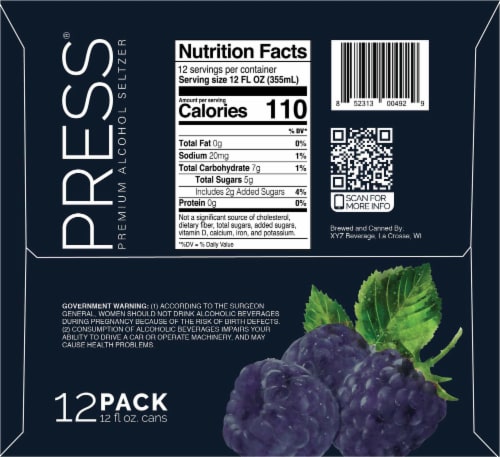 PRESS Premium Hard Seltzer Perspective: back