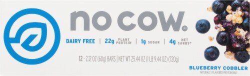 no cow® Dairy Free Blueberry Cobbler Protein Bars Perspective: back