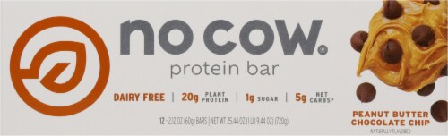 no cow® Peanut Butter Chocolate Chip Protein Bars Perspective: back