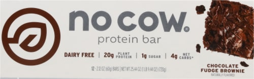 no cow® Chocolate Fudge Brownie Protein Bars Perspective: back