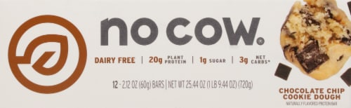 no cow Chocolate Chip Cookie Dough Protein Bars Perspective: back