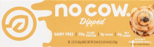 no cow® Dairy Free Sticky Cinnamon Roll Protein Bars Perspective: back