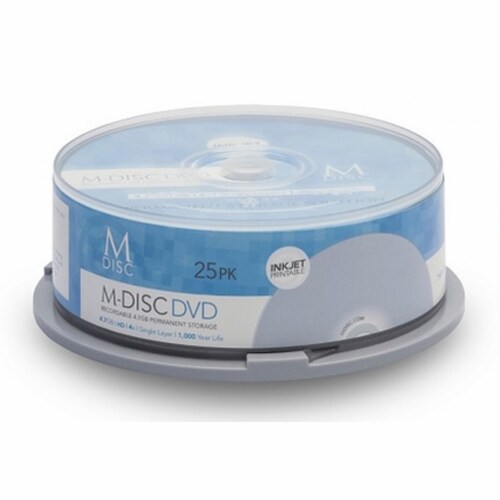25 Millenniata M-Disc DVD 4.7GB 4X White Inkjet Printable