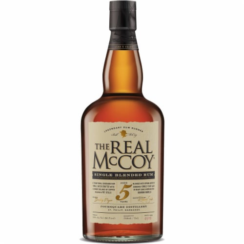 The Real McCoy Single Blended 5-Year Aged Rum Perspective: back