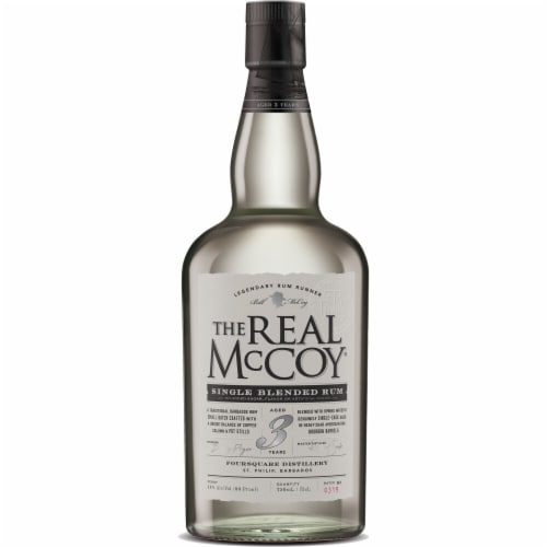 The Real McCoy Single Blended 3-Year Aged White Rum Perspective: back
