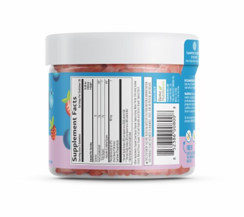 Vitamin Friends Focus Kids Berry Flavored Vegan Gummies 100mg Perspective: back