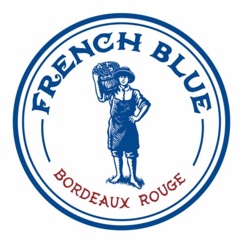 French Blue Bordeaux Rough Red Wine Perspective: back