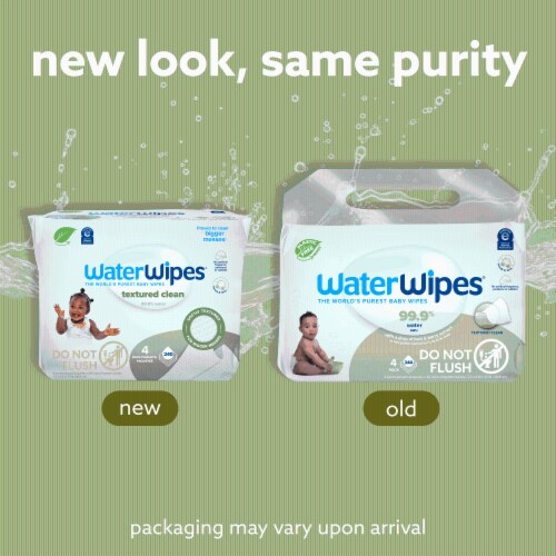 WaterWipes® Textured Clean Baby Wipes Perspective: back