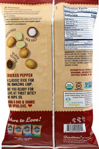 SpudLove Cracked Pepper Thick-Cut Potato Chip Perspective: back