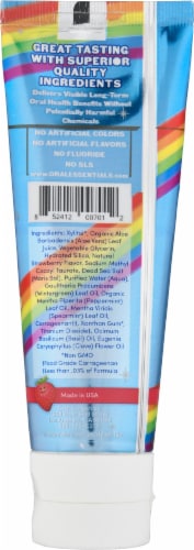 Lumineux Oral Essentials Kids Formula Oral Protection Strawberry Toothpaste Perspective: back