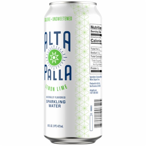 Alta Palla Lemon Lime Sparkling Water Perspective: back