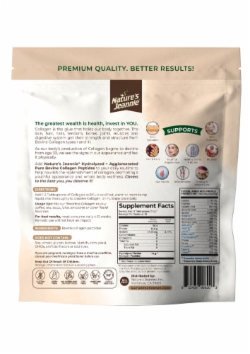 Nature's Jeannie® Pure Bovine Collagen Peptides Perspective: back