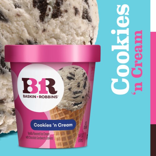 Baskin Robbins Cookies 'n Cream Ice Cream Perspective: back