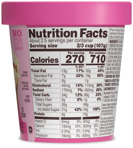 Baskin Robbins® Pralines 'N Cream Ice Cream Perspective: back