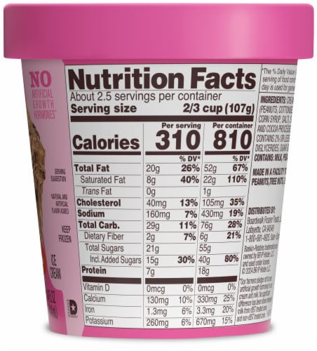 Baskin Robbins® Peanut Butter 'N Chocolate Ice Cream Pint Perspective: back