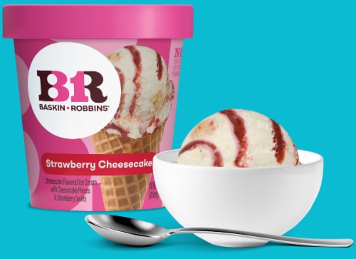 Baskin Robbins® Strawberry Cheesecake Ice Cream Perspective: back