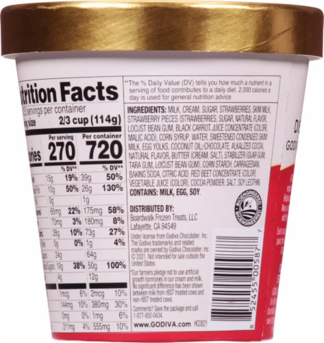 Godiva® Chocolate Strawberry Ice Cream Perspective: back