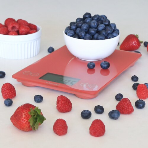 Escali Atri Glass Red Digital Scale Perspective: back