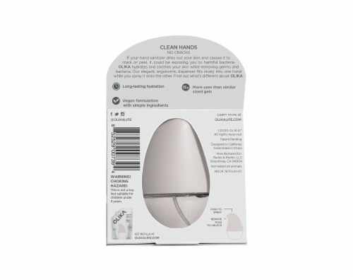 Olika Fragrance Free Hydrating Hand Sanitizer Perspective: back
