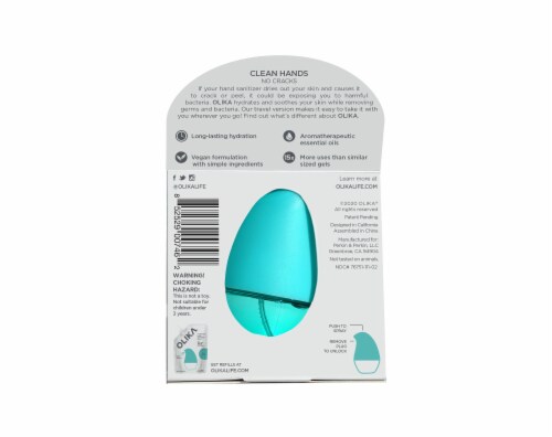 Olika Mint Citrus Hydrating Hand Sanitizer Clip-on Perspective: back