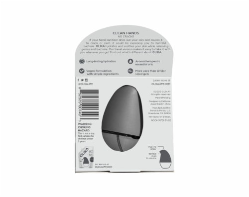 Olika Hydrating Hand Sanitizer with Charcoal Clip-on Perspective: back