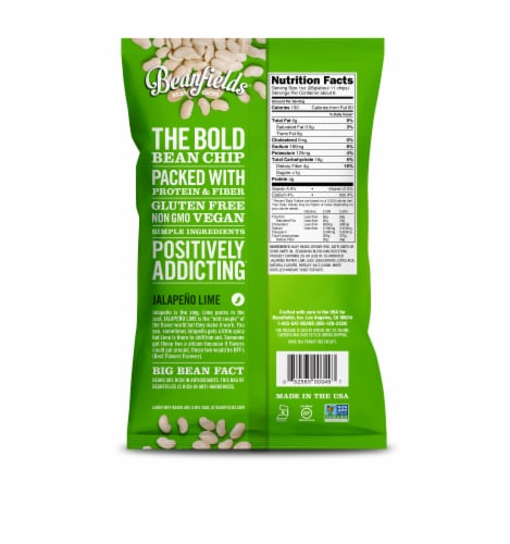 Beanfields Jalapeno Lime Bean Chips Perspective: back