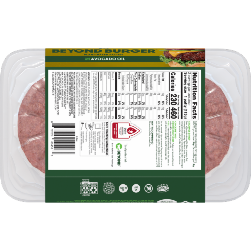Beyond Meat Beyond Burger Plant-Based Patties Perspective: back