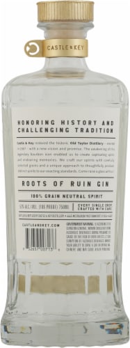 Castle & Key Roots of Ruin Dry Gin Perspective: back