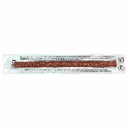 The New Primal Gluten-Free Lightly Peppered Turkey Stick Perspective: back