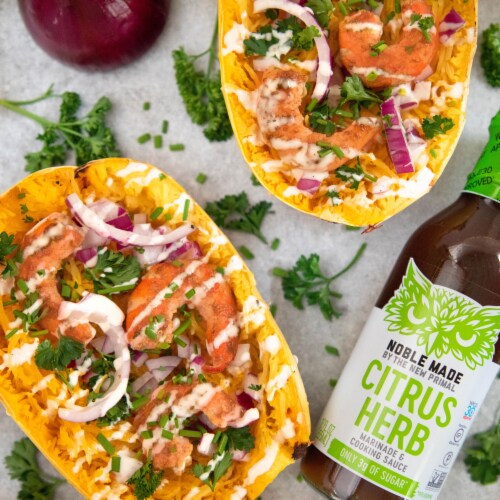 The New Primal Noble Made® Citrus and Herb Marinade and Cooking Sauce Perspective: back