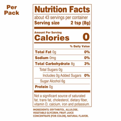 Swerve Brown Sugar Replacement Perspective: back