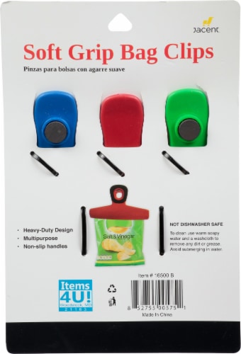 Soft Grip Bag Clips, Assorted - Kroger