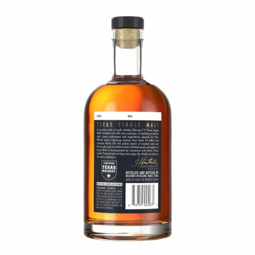 Balcones Whiskey - American Texas 1 Single Malt Whisky Perspective: back