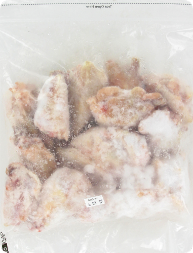 California Gold Uncooked Chicken Wing Portions Perspective: back