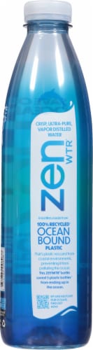ZenWTR® Vapor Distilled Alkaline Bottled Water Perspective: back