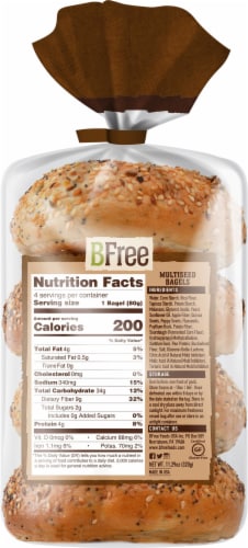 BFree Wheat & Gluten Free Multiseed Bagels Perspective: back