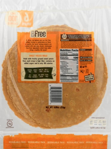 BFree Gluten Free Sweet Potato Wraps Perspective: back