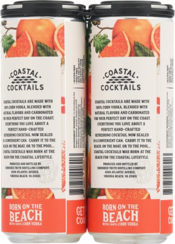Coastal Cocktails Orange Crush Vodka Ready to Drink Cocktail Perspective: back