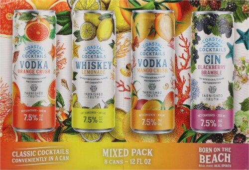 Coastal Cocktails Classic Cocktails Mixed Pack Cans Perspective: back