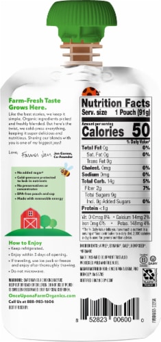 Once Upon a Farm™ Green Kale & Apples Organic Kids Snack Pouch Perspective: back
