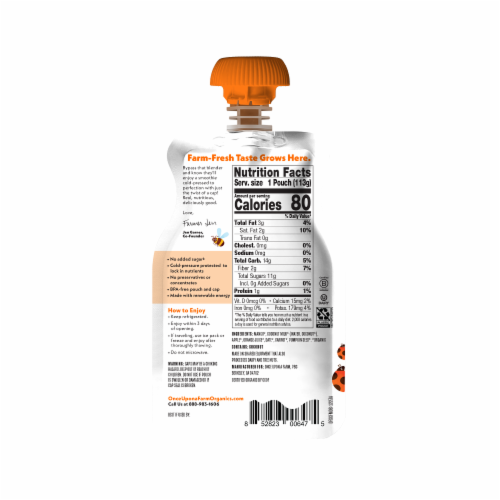 Once Upon a Farm™ Coco for Mangoes Organic Dairy Free  Smoothie Pouch Perspective: back